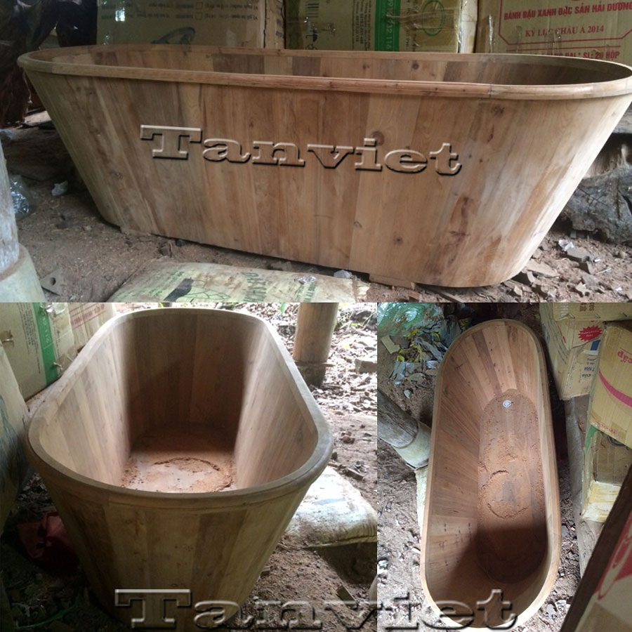 bồn tắm bằng gỗ ngọc am