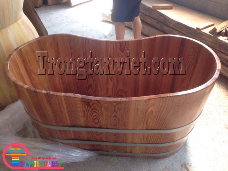 bồn tắm gỗ Pơ mu