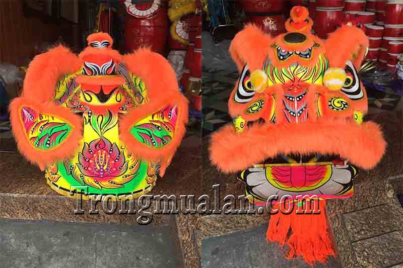 đầu lân màu cam