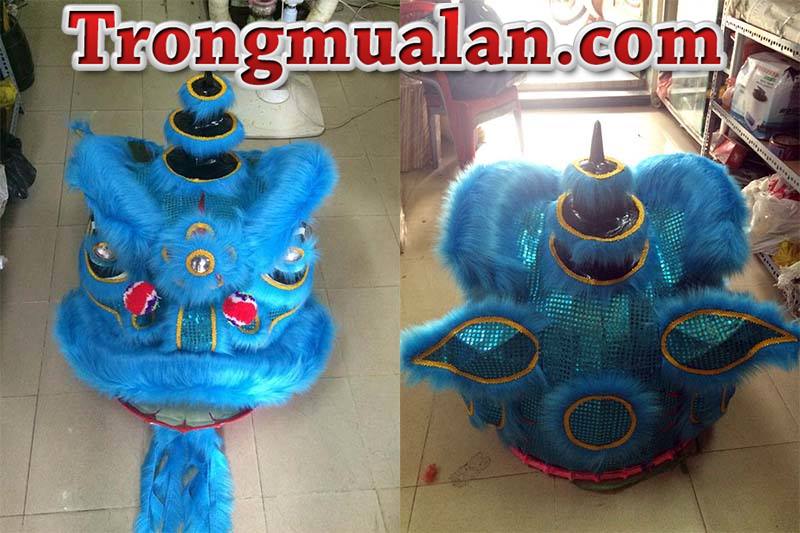 đầu lân màu xanh