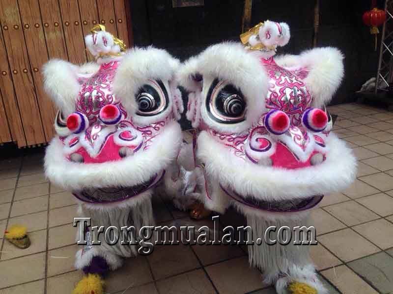 đầu múa lân lông cừu trắng