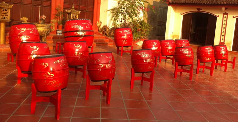 hình ảnh dàn trống hội mẫu 17 quả